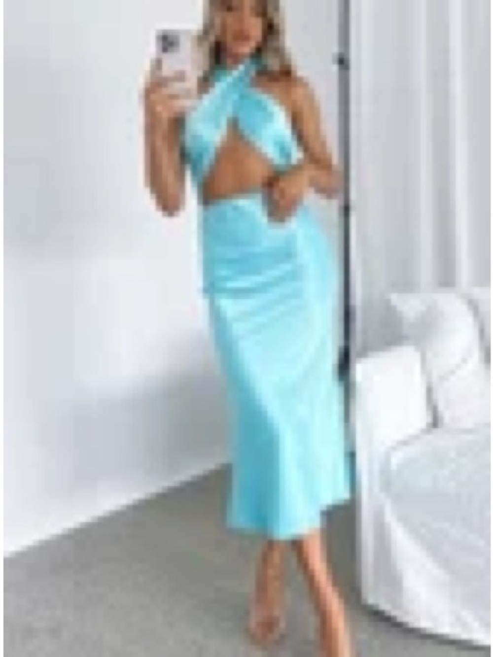 White Fox Midi Dress